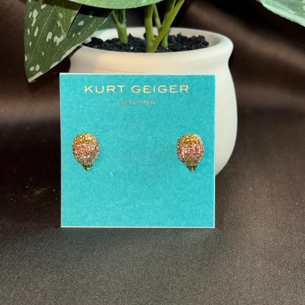 💚 Kurt geiger london eagle head earrings new - Picture 2 of 5